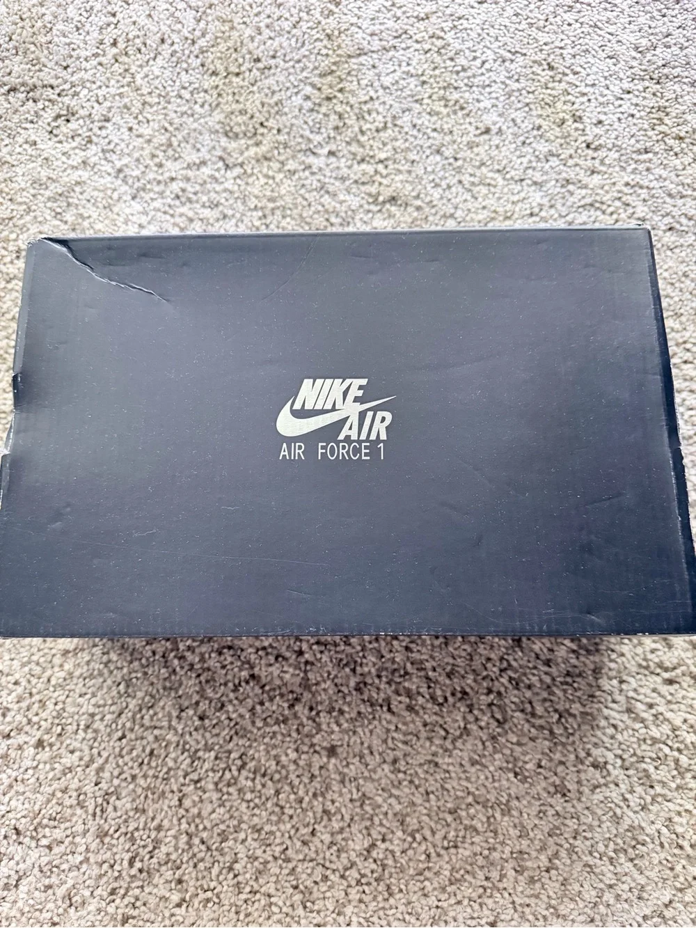 Nike Black Shoe Box with White Label - W AF1 SAGE LOW